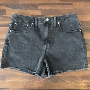 Madewell Black High Rise Denim Shorts